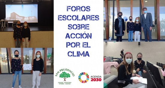 SAN PRUDENCIO EN LOS FOROS ESCOLARES SOBRE ACCIÓN POR EL CLIMA CON EL ALCALDE