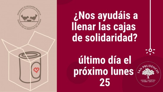 ¿LLENAMOS LAS CAJAS DE SOLIDARIDAD?